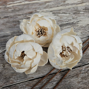Handmade Flowers - Sola Flower  White B - 8cm