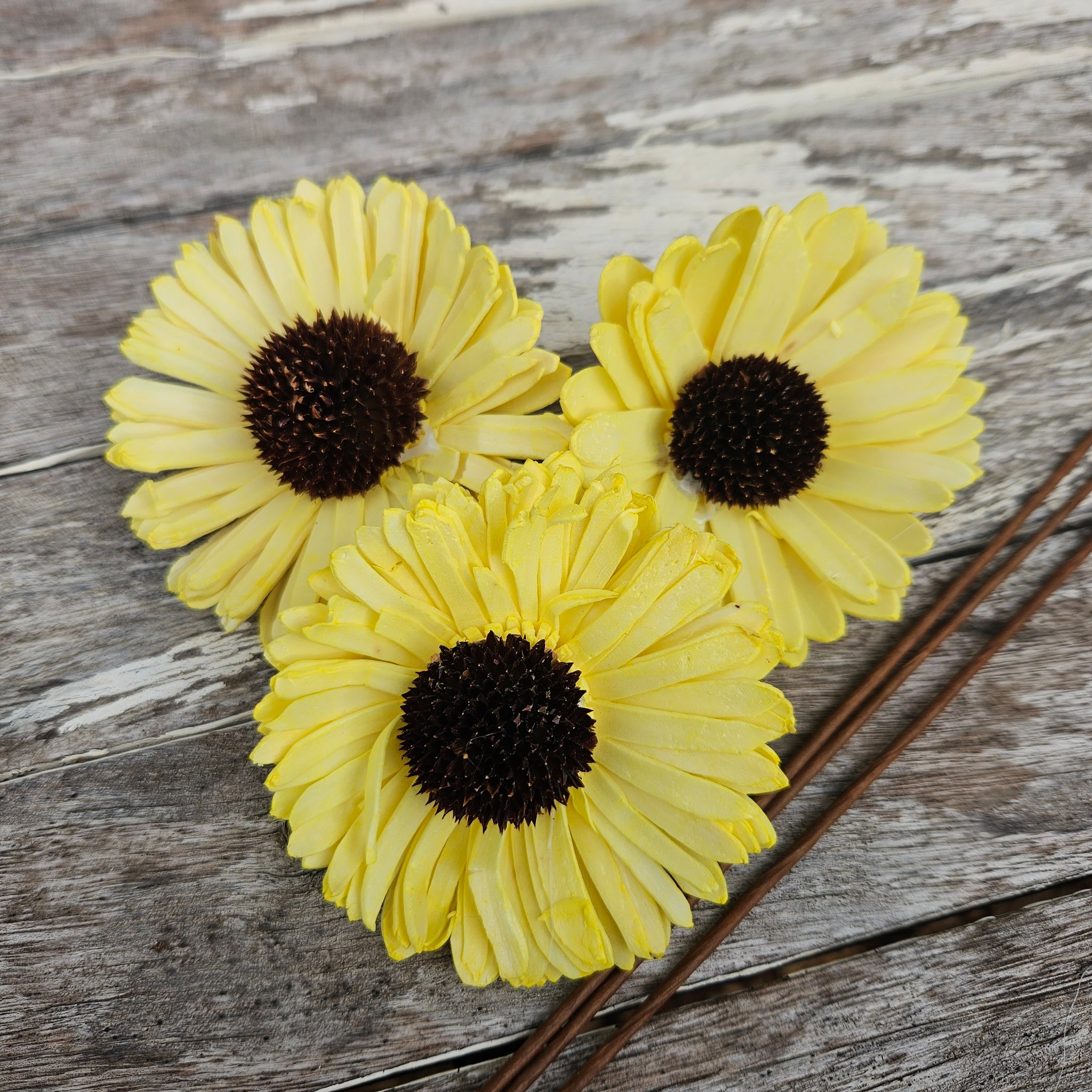 Handmade Flowers - Sola Flower Yellow Gerbera - 9cm