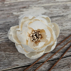 Handmade Flowers - Sola Flower  White B - 8cm