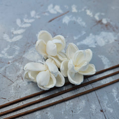 Handmade Flowers - Sola Flower White E - 3.5cm