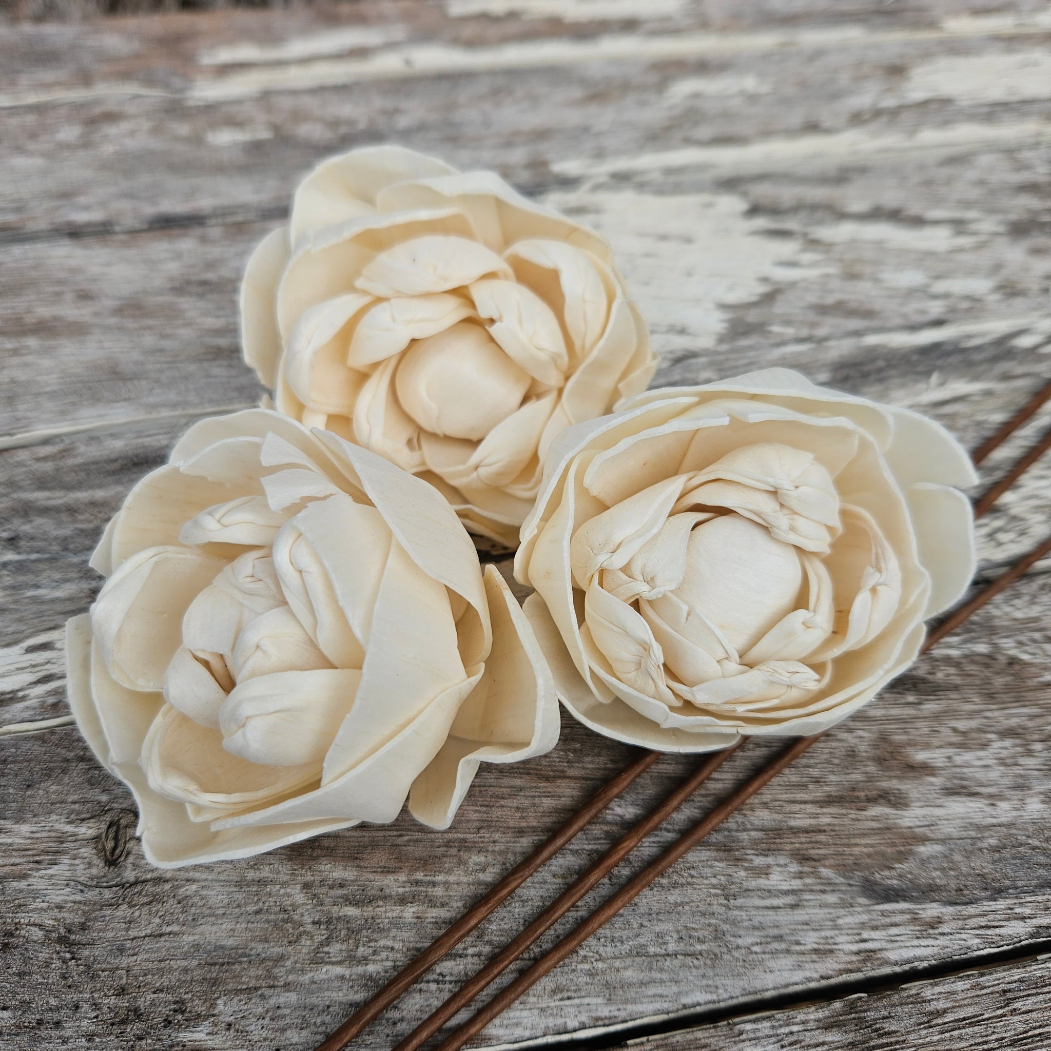 Handmade Flowers - Sola Flower White Rose D - 7cm