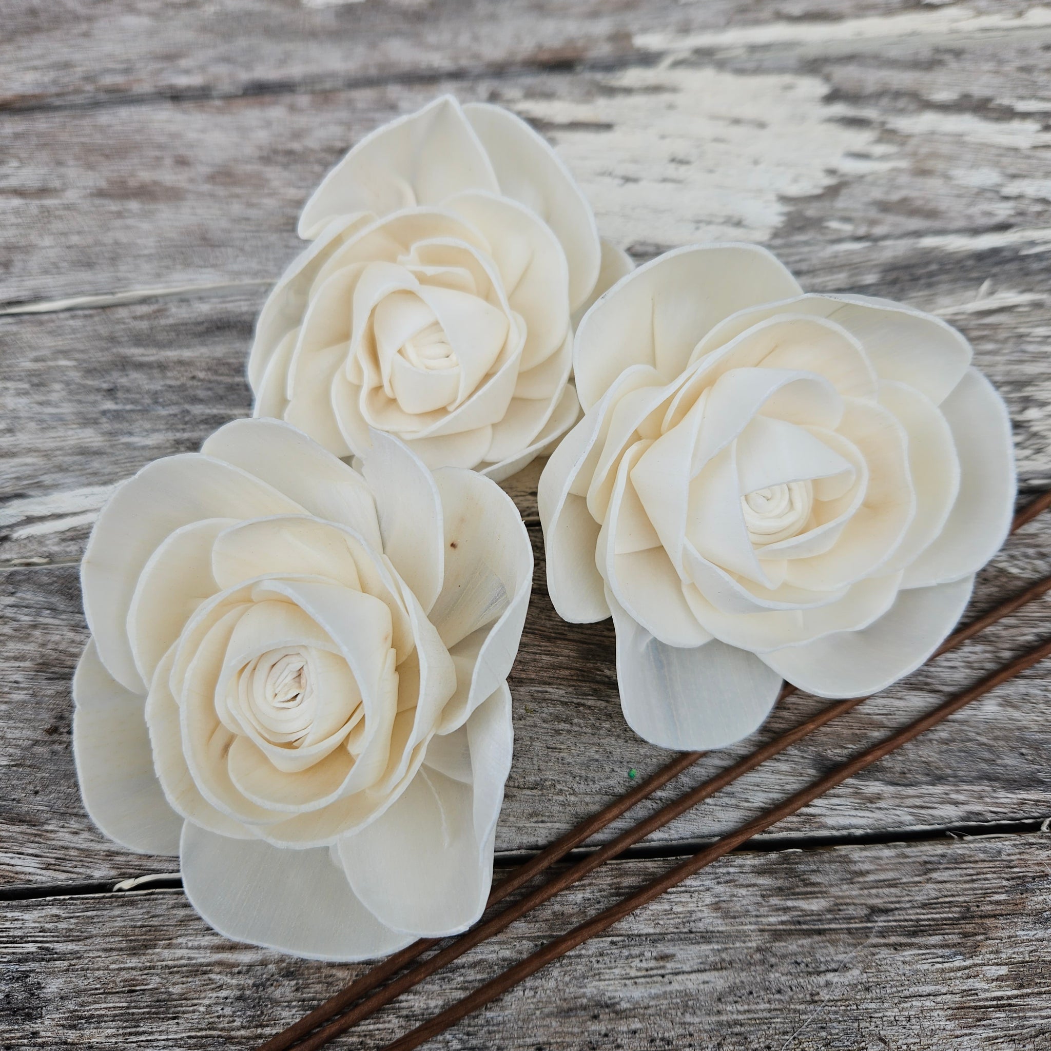 Handmade Flowers - Sola Flower White Rose A - 8cm