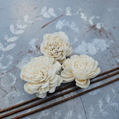 Handmade Flowers - Sola Flower White C - 4cm