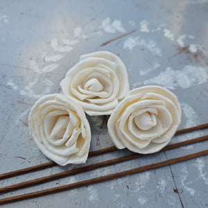 Handmade Flowers - Sola Flower White Rose E - 4-5cm