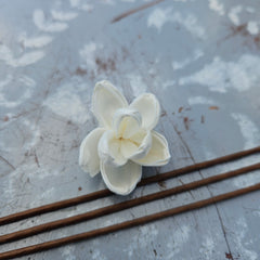 Handmade Flowers - Sola Flower White E - 3.5cm