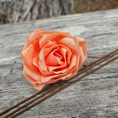 Handmade Flowers - Sola Flower Pastel Orange - Rose - 9cm