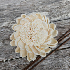 Handmade Flowers - Sola Flower White Sprial Flower - 8cm