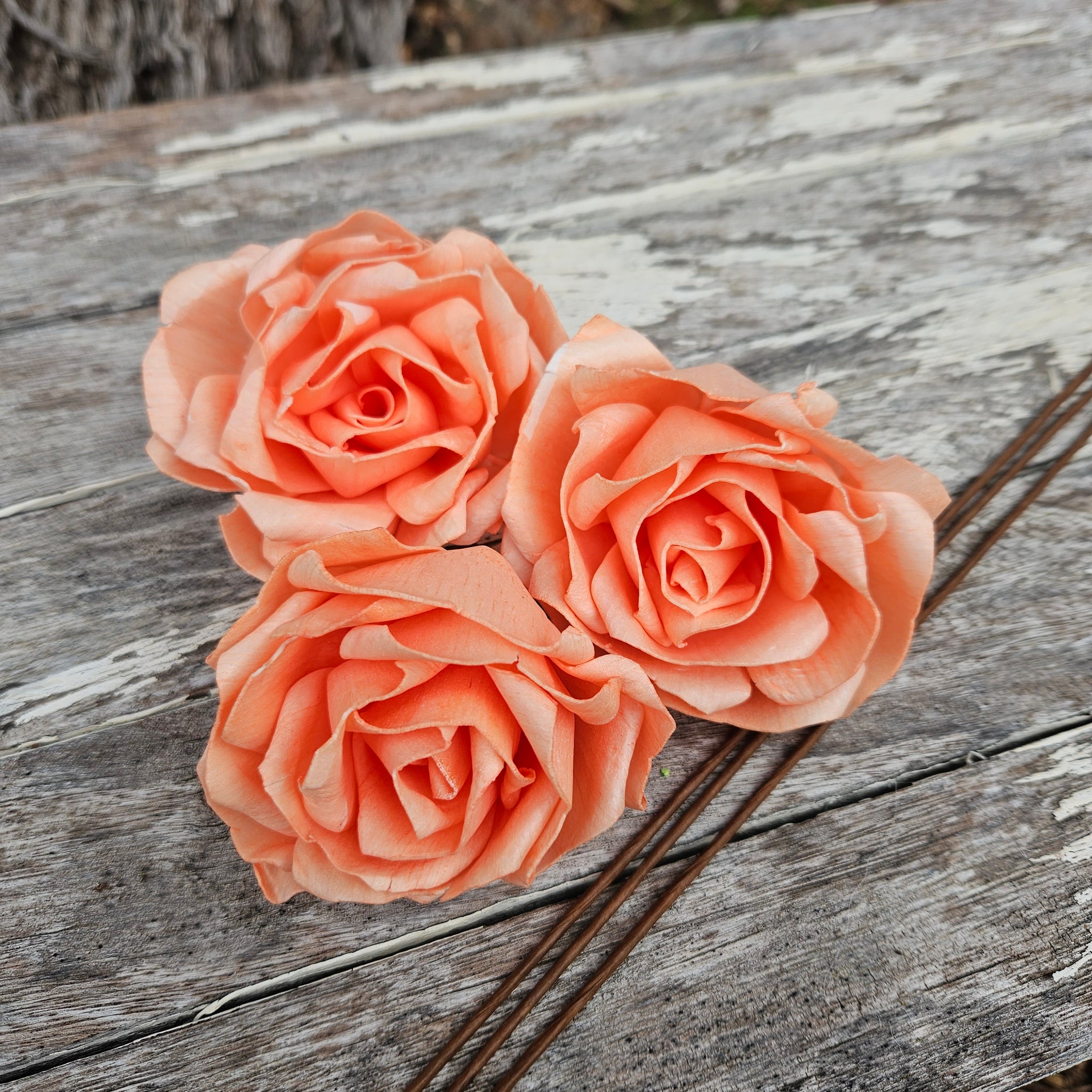 Handmade Flowers - Sola Flower Soft Peach Rose - 9cm