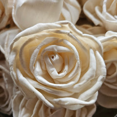 Handmade Flowers - Sola Flower White Rose C - 7cm