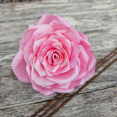 Handmade Flowers - Sola Flower Pastel Pink Rose - 9 -10cm