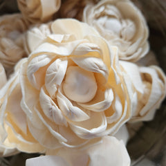 Handmade Flowers - Sola Flower White Rose D - 7cm