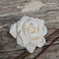 Handmade Flowers - Sola Flower White Rose B - 8cm