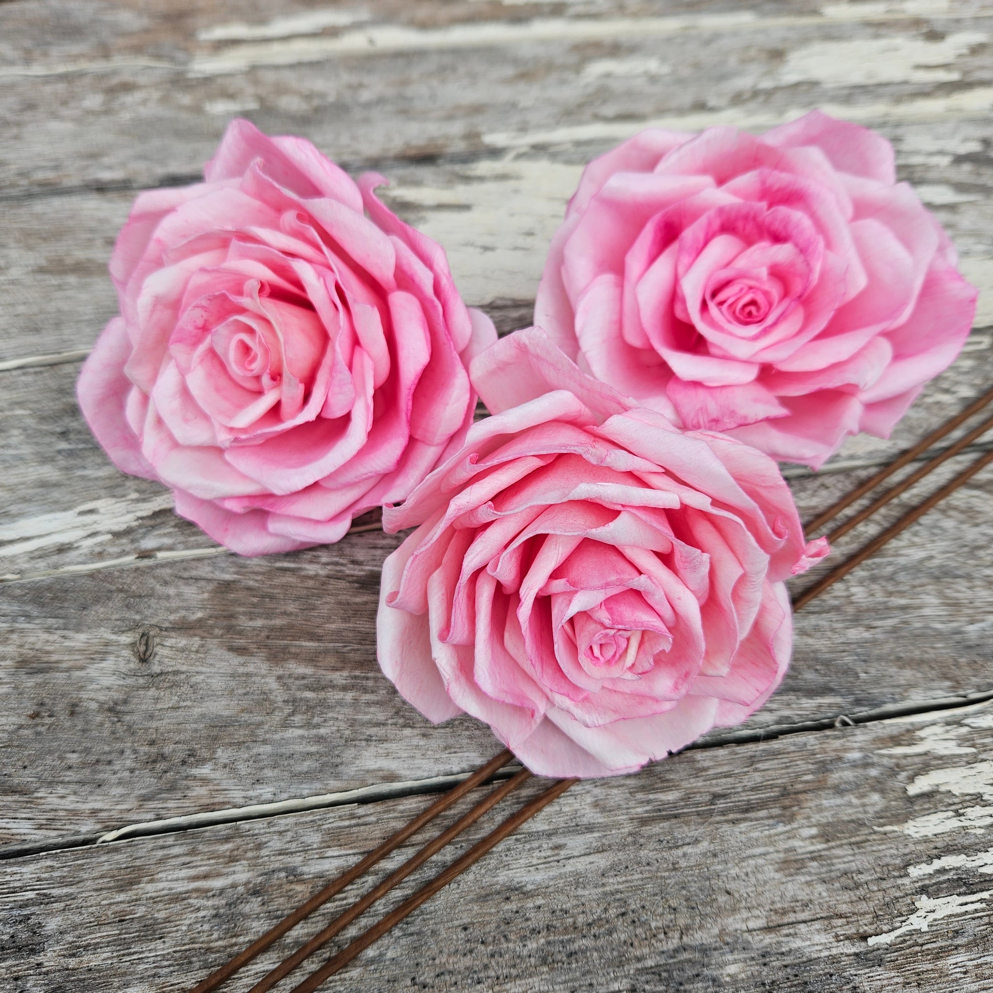 Handmade Flowers - Sola Flower Pastel Pink Rose - 9 -10cm