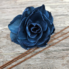 Handmade Flowers - Sola Flower Navy Blue Rose - 9cm