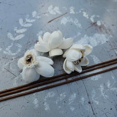 Handmade Flowers - Sola Flower White G - 4cm