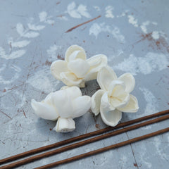 Handmade Flowers - Sola Flower White E - 3.5cm