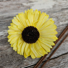 Handmade Flowers - Sola Flower Yellow Gerbera - 9cm